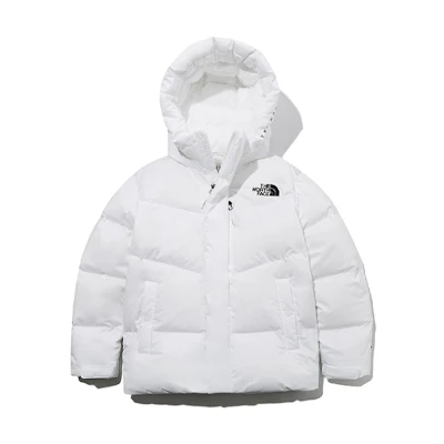 TNF Winter Logo Embroidered Hooded Jacket White NJ1DL51K