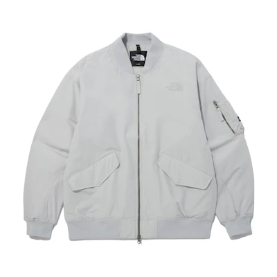 TNF Winter Windproof Embroidered Logo Padded Jacket Unisex Grey NJ3NP01C