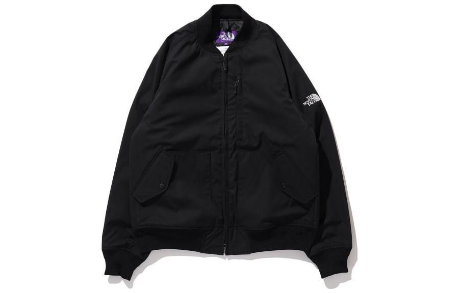 TNF Beams Logo Embroidered Double Zip Black Jacket Unisex Casual Style 11-18-1046-594