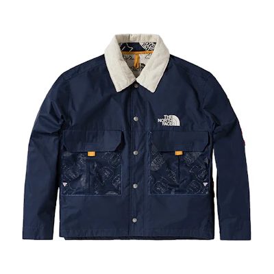 TNF Brain Dead 76 Blue Oversized Mountain Chore Jacket for Men 529U-L4U