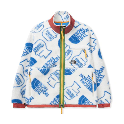 TNF Brain Dead All-Over Fleece Jacket White NF0A52A1-WE9