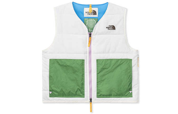 THE NORTH FACE x Brain Dead Collab Patchwork Down Vest Winter Unisex White 52BT-11P