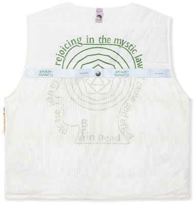 THE NORTH FACE x Brain Dead Patchwork Down Vest Unisex Putih Musim Dingin. 52BT-11P Lookbook THE NORTH FACE x Brain Dead Patchwork Down Vest Unisex Putih Musim Dingin. 52BT-11P