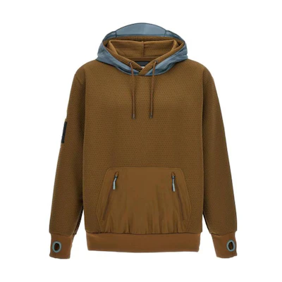 TNF CDG FW23 Brown Hoodie Letter Print Drawstring Pullover NF0A84SBW-I71