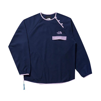 TNF CLOT Embroidered Fleece Logo Sweatshirt for Men Celestial Blue NF0A873B-8K2
