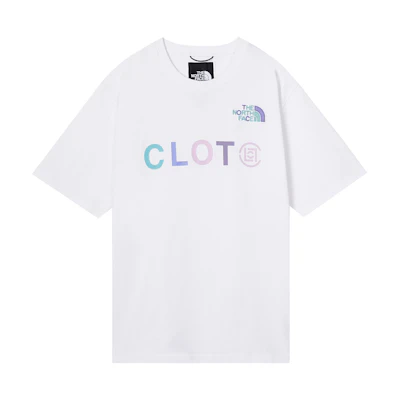 TNF CLOT Letter Print Outdoor T-Shirt White Retro Mens SS23 NF0A873D-FN4