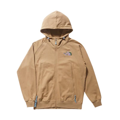 TNF CLOT SS23 Logo Embroidered Knit Cardigan Jacket Earth Brown NF0A873E-N15