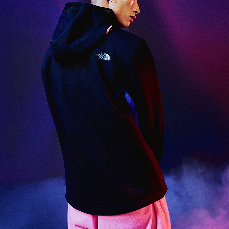 TNF CLOT SS24 Logo Hoodie Black Unisex Retro Knit拼接 NF0A8A5P-JK3 圖 4