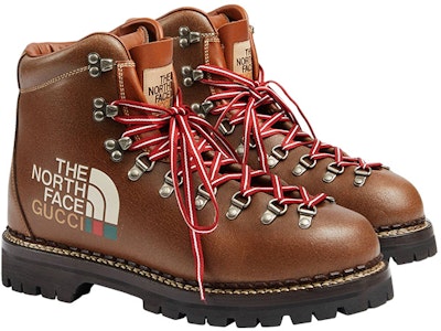 北面/The North Face x Gucci 古馳 簡約時尚皮革短筒戶外系帶男靴 棕色 Order 北面/The North Face x Gucci 古馳 簡約時尚皮革短筒戶外系帶男靴 棕色