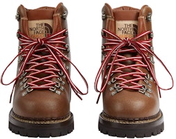 北面/The North Face x Gucci 古馳 簡約時尚皮革短筒戶外系帶男靴 棕色 Lookbook 北面/The North Face x Gucci 古馳 簡約時尚皮革短筒戶外系帶男靴 棕色