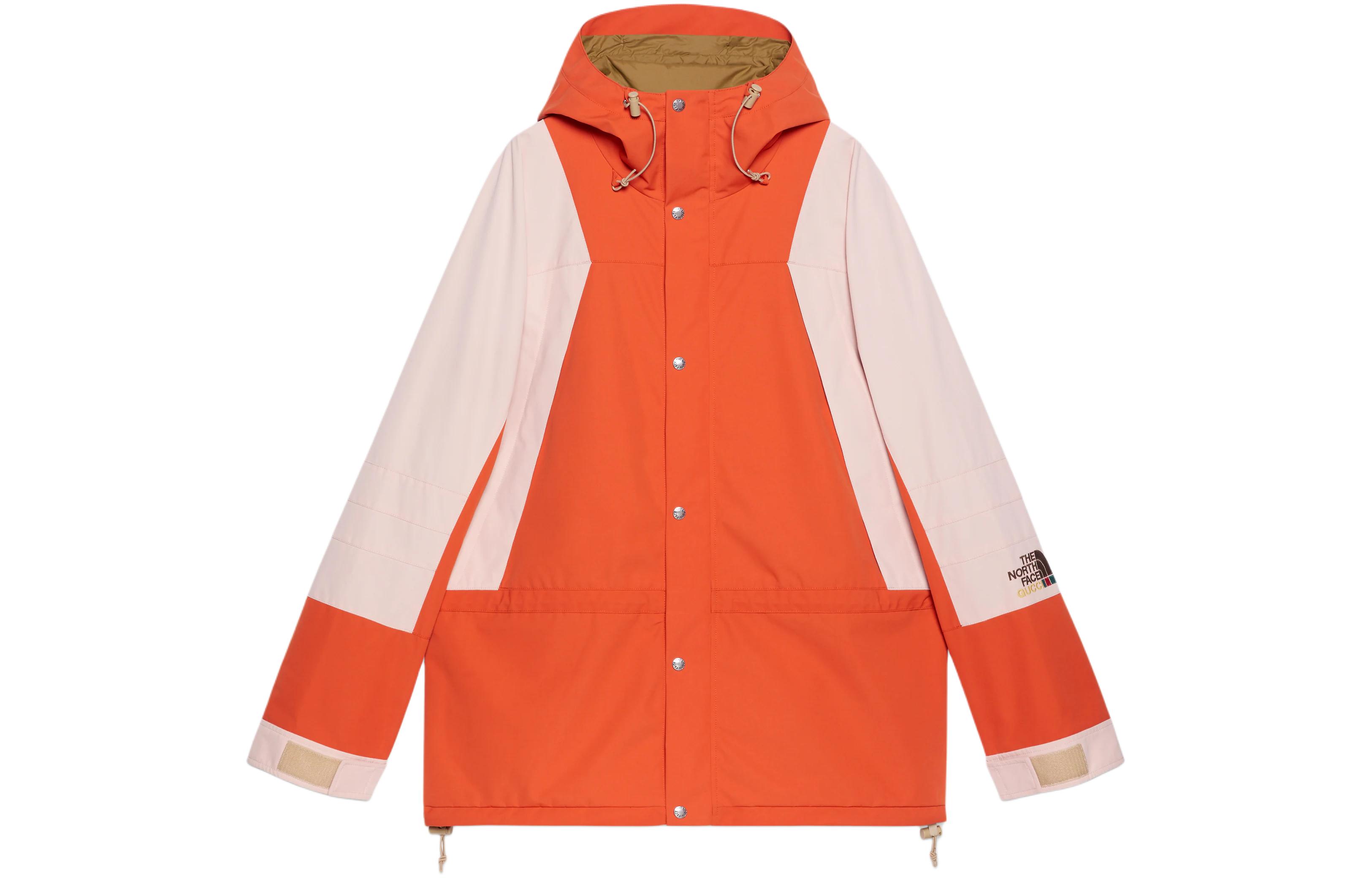 TNF Gucci Orange Colorblock Hooded Jacket 663759-ZKQSL-6176