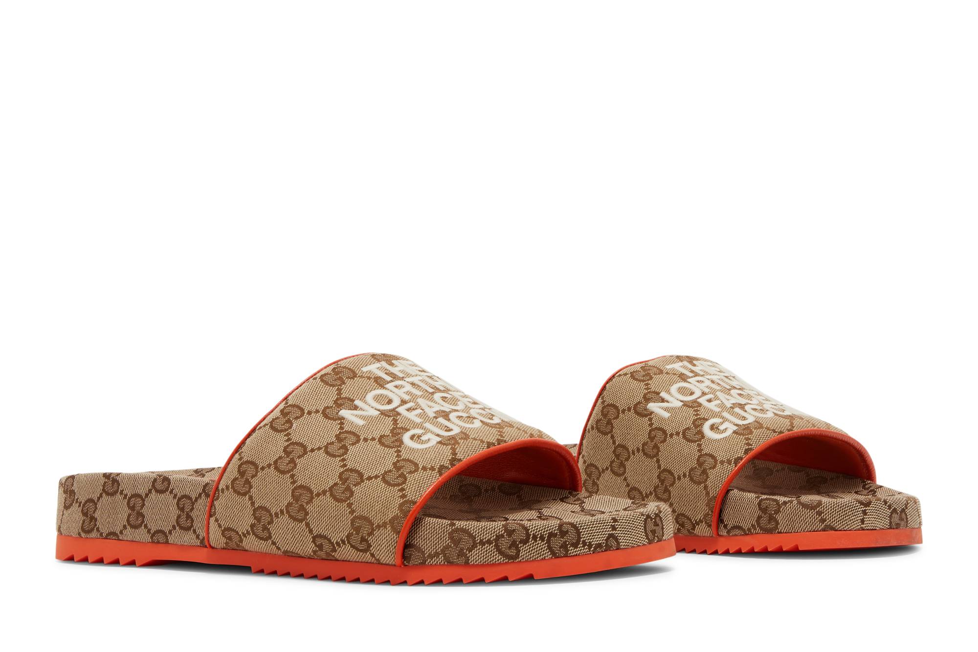 Cheap The North Face x Gucci Sandal 'Beige Orange' 679947-2HKMO-9770/679904-2HKM0-9770