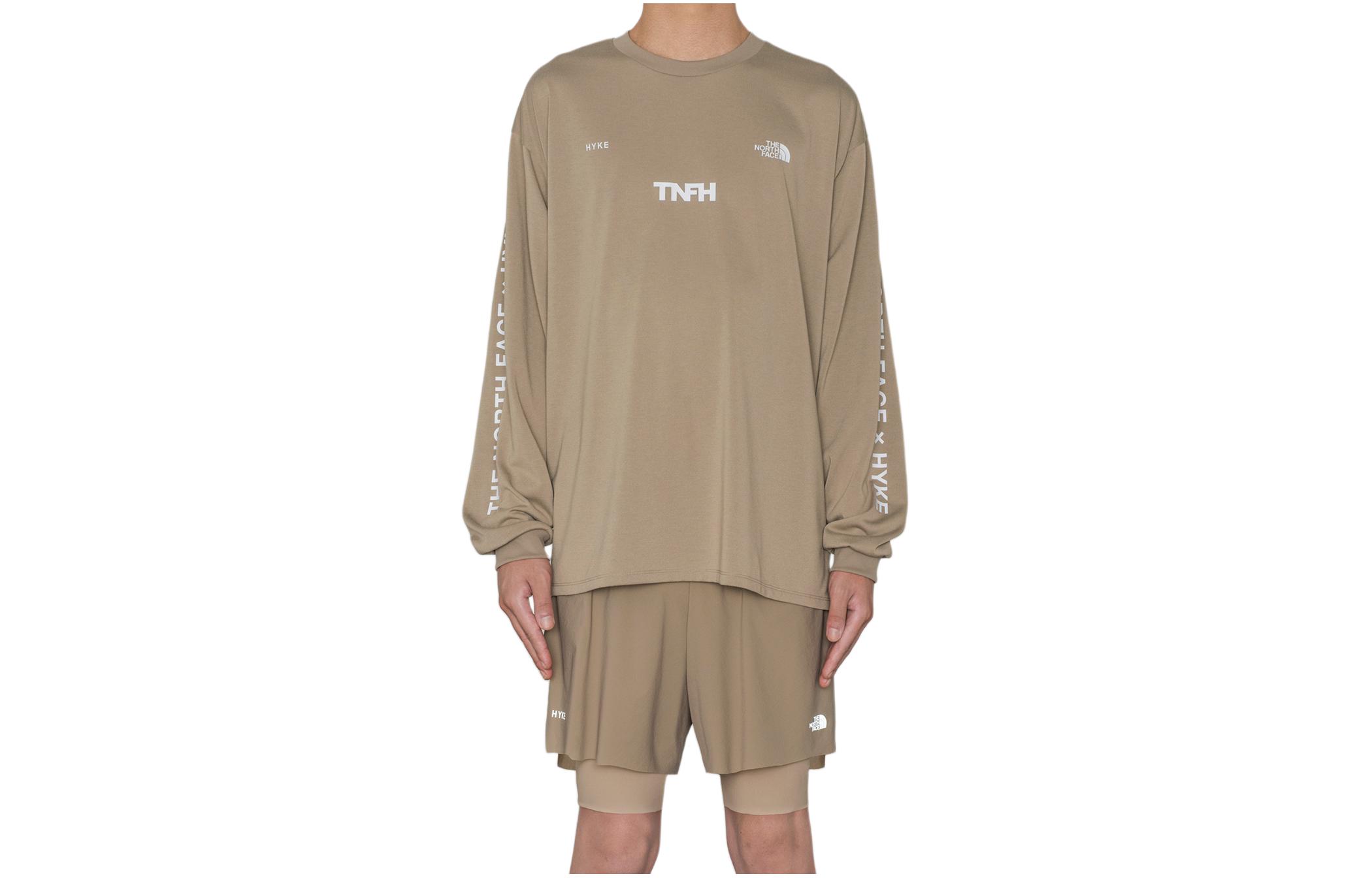 TNF HYKE SS24 Brown Logo Print Oversized Sweatshirt NT241HK