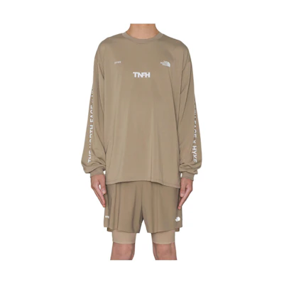 TNF HYKE SS24 Brown Logo Print Oversized Sweatshirt NT241HK