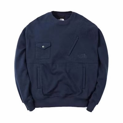 TNF INVINCIBLE "Time Travel" Navy Multi-Pocket Logo Sweatshirt Unisex NF0A83OD-8K2