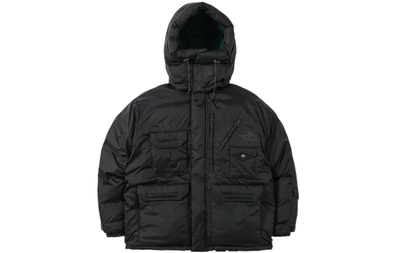 The North Face x INVINCIBLE FW22 "TIME TRAVEL" NUPTSE 700 Down Jacket Black Green NF0A83OA-0C5