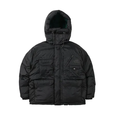 TNF INVINCIBLE FW22 "TIME TRAVEL" NUPTSE 700 Down Jacket Black Green NF0A83OA-0C5