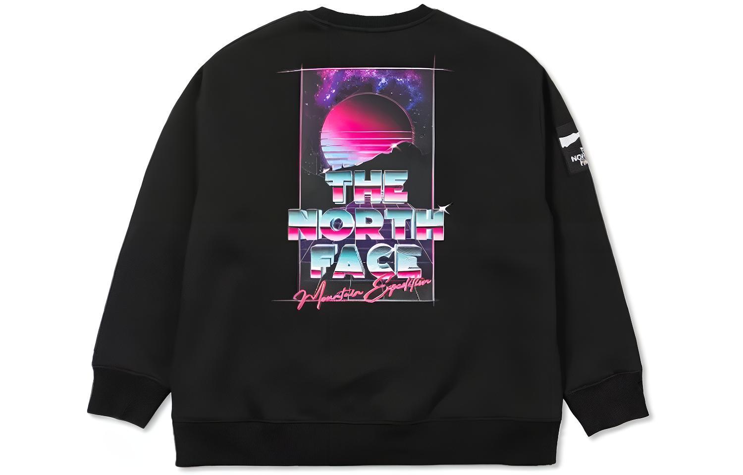 THE NORTH FACE x INVINCIBLE Metaverse Neon Print Crewneck Sweatshirt Black Men. NF0A7QVT-JK3