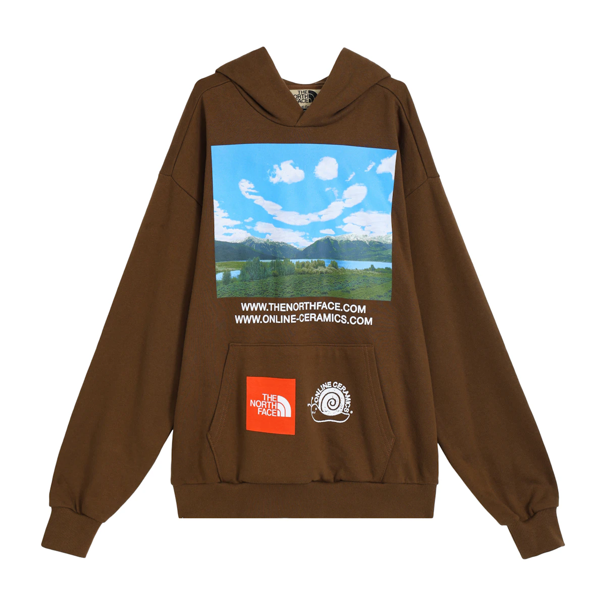 购买 北面 x Online Ceramics SS23 棕色笑脸卫衣 男女同款 NF0A84RV-0KA - Novelship