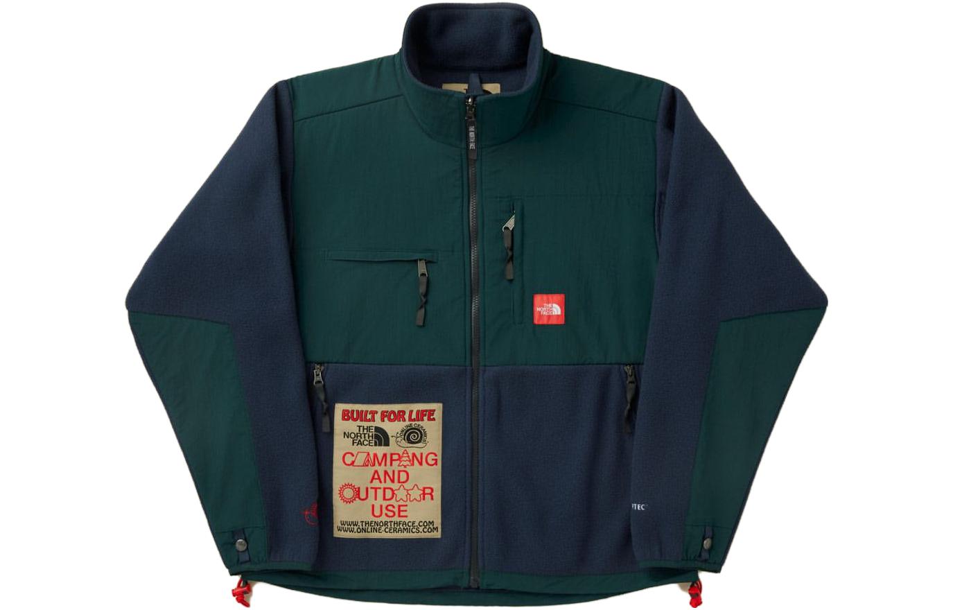 The North Face x Online Ceramics SS23 Colorblock Fleece Jacket Green Unisex NF0A84RN-O4X