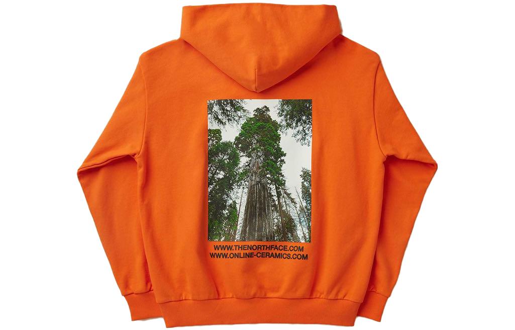 TNF Online Ceramics SS23 Forest Print Unisex Hoodie Orange NF0A84RV