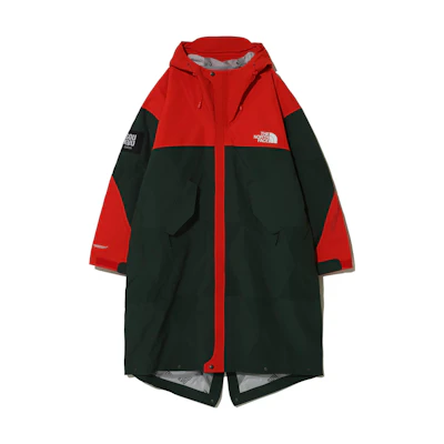 TNF SOUKUU FW24 Red Waterproof Long Jacket Unisex NS2C4301-GREEN