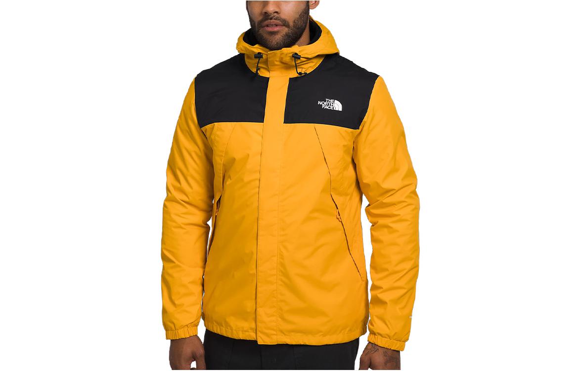 TNF Yellow 3-in-1 Waterproof Hooded Jacket with Logo Print NF0A7UJP-ZU3