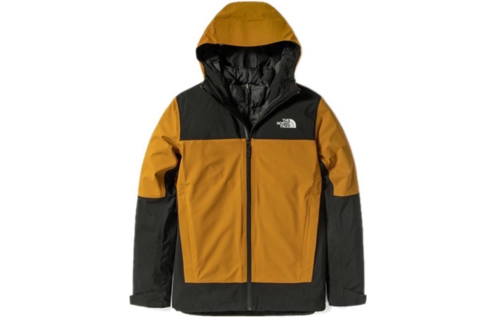 TNF Yellow/Black Logo Hooded Waterproof Jacket NF0A7T3G-TBK