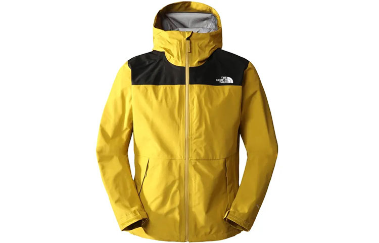 TNF Yellow Colorblock Waterproof Windproof Hooded Jacket NF0A7QB2-81U