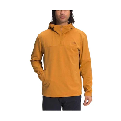 TNF Yellow Half-Zip Pullover Logo Long-Sleeve Sweatshirt NF0A5365-HBX