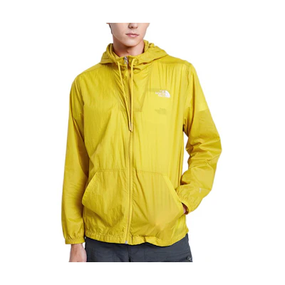 TNF Yellow Hoodie Jacket with Small Logo and Full Zipper NF0A3V4T-VB6
