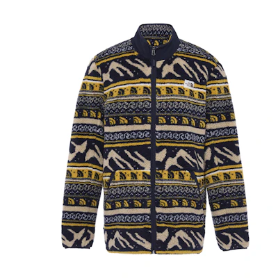 TNF Yellow Knit Pattern Jacquard Full-Zip Jacket NF0A5GMU-2F0