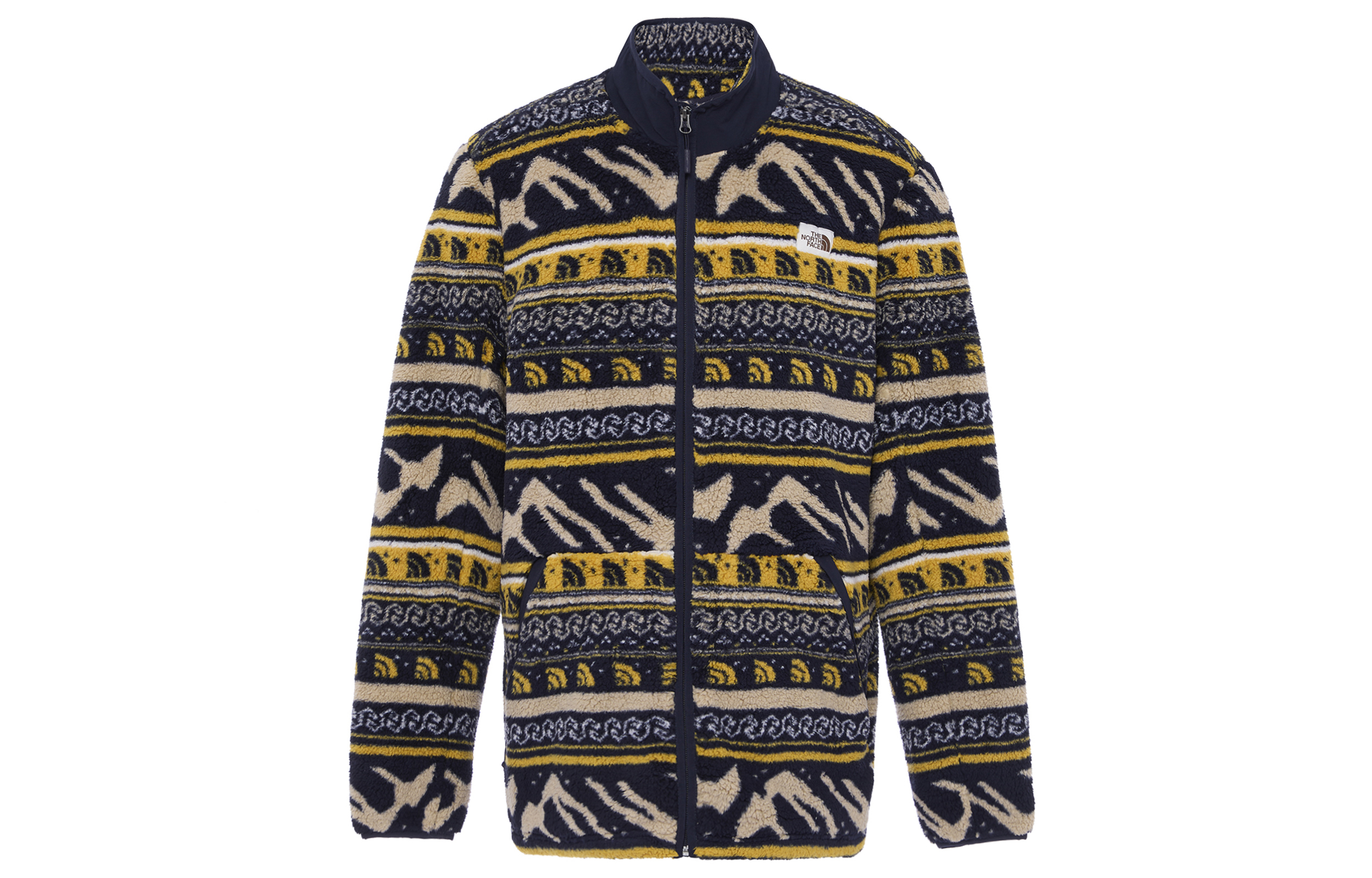 TNF Yellow Knit Pattern Jacquard Full-Zip Jacket NF0A5GMU-2F0 圖 2