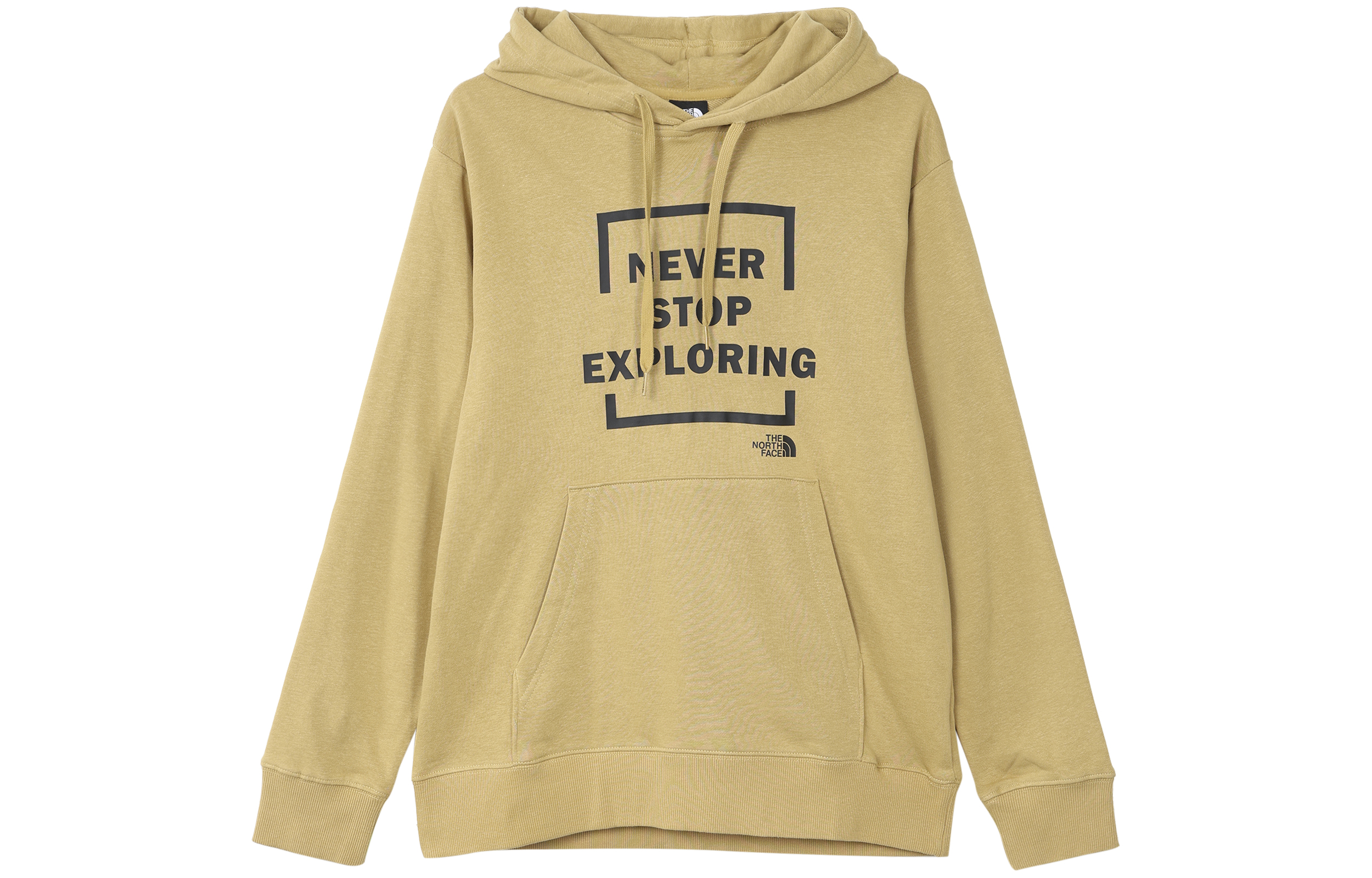 TNF Yellow Letter Print Knit Loose Fit Hoodie - Unisex NF0A7WAL-ZSF