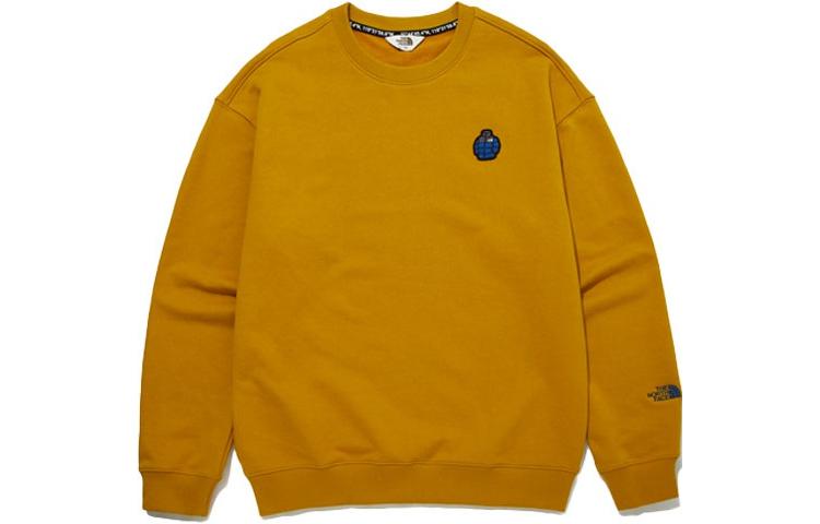 TNF Yellow Logo Embroidered Crewneck Sweatshirt (Unisex) NM5MM53L