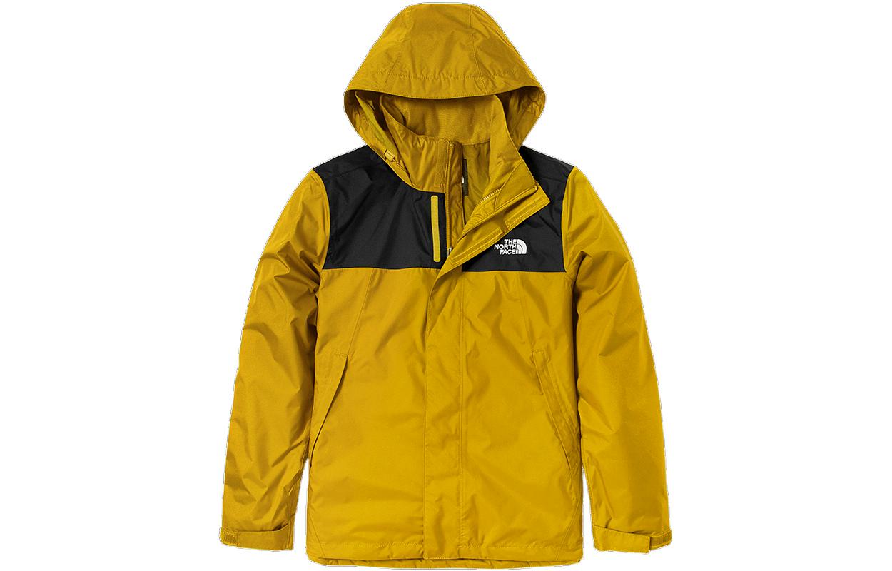 TNF Yellow Logo Embroidered Softshell Waterproof Jacket NF0A4UAU-81U