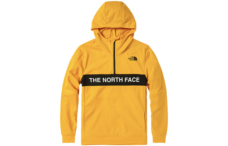 TNF Yellow Outdoor Fleece Knit Pullover Hoodie NF0A4U5K-56P