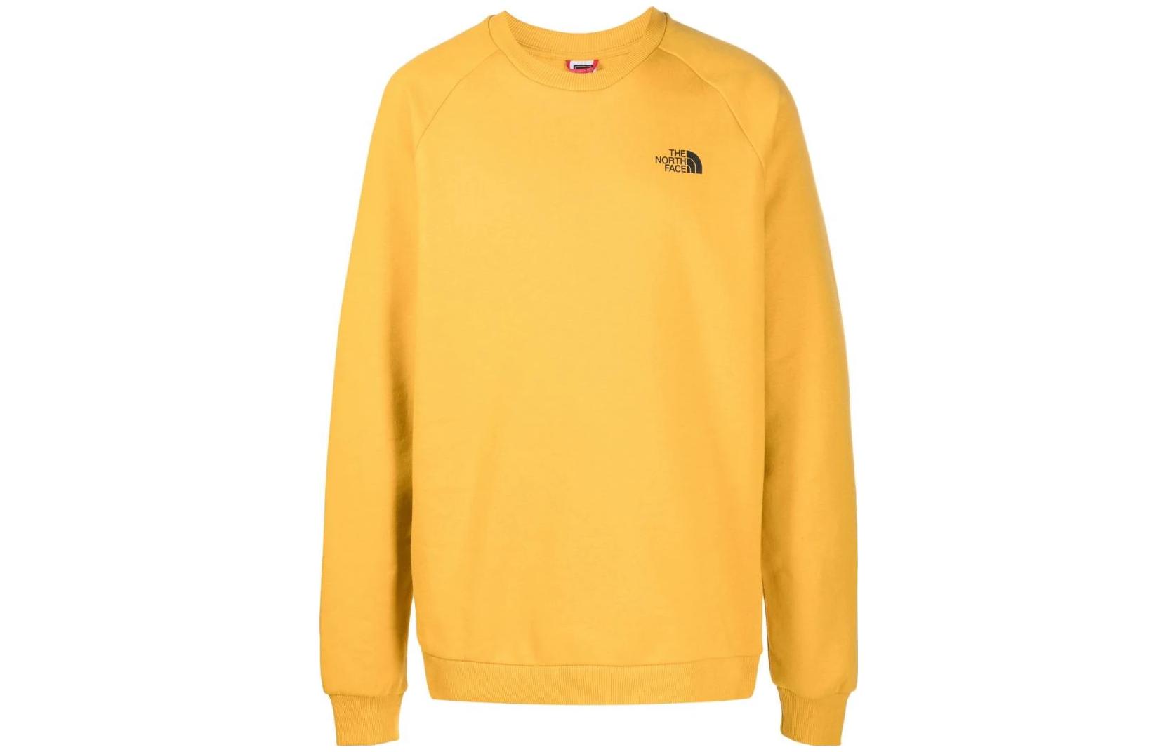 TNF Yellow Printed Crewneck Long-Sleeve Sweatshirt - NF0A4SZ9H-9D1