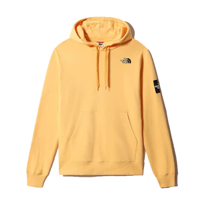 TNF Yellow Pullover Hoodie with Back Letter Print NF0A7R2l-OUT
