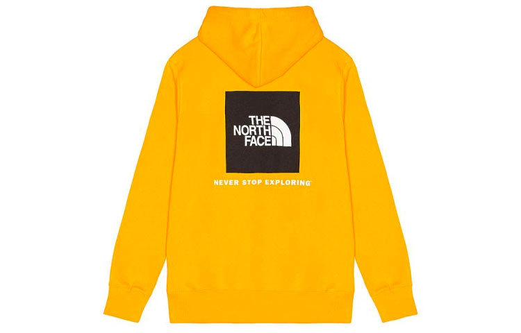 TNF Yellow Pullover Hoodie with Back Logo Print NF0A4761-56P