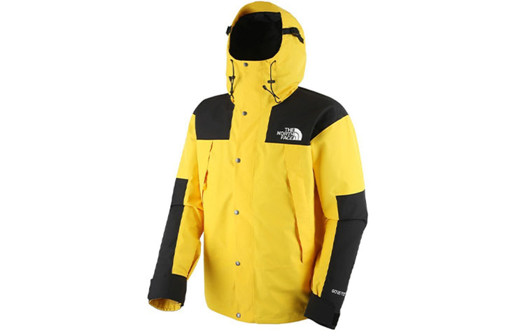 TNF Yellow Retro Mountain Waterproof Windbreaker Hoodie NJ2GK00C