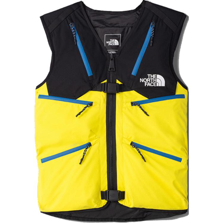 The North Face Yellow Sleeveless Vest With Multiple Pockets NF0A4AK2-NX4