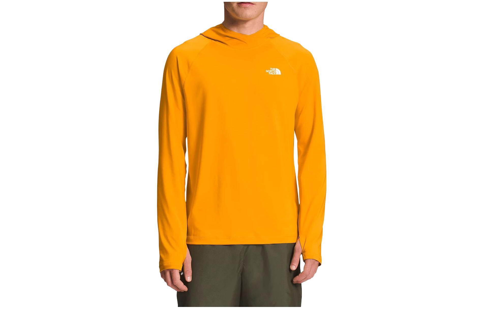 TNF Yellow Solid Color Loose Fit Hoodie NF0A81WY-56P