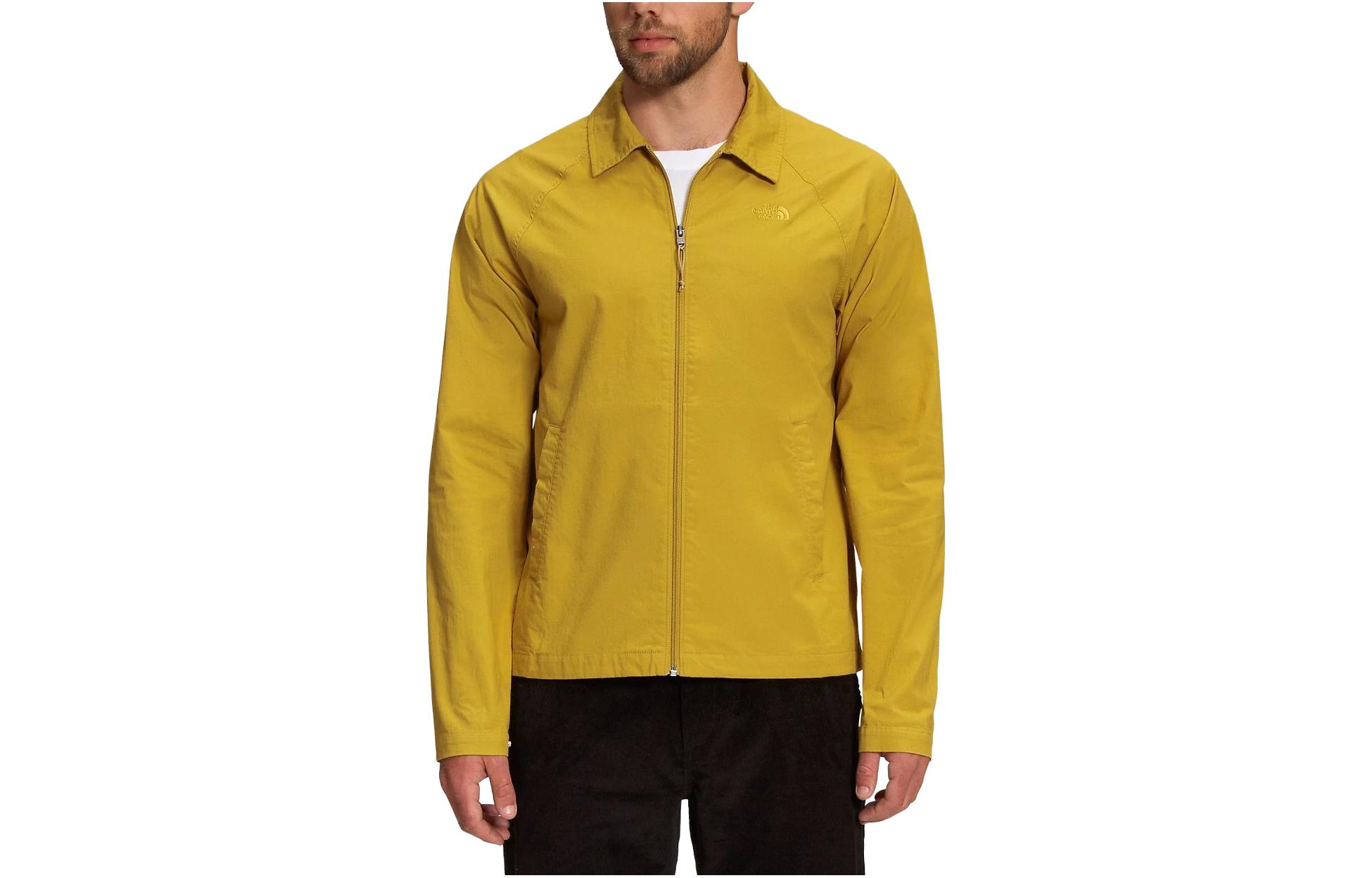 TNF Yellow Solid Color Zip-Up Jacket NF0A7URS-76S