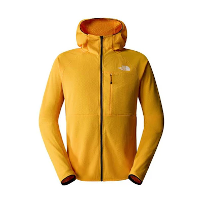 TNF Yellow Solid Color Zip Hoodie Jacket NF0A5J7S-56P