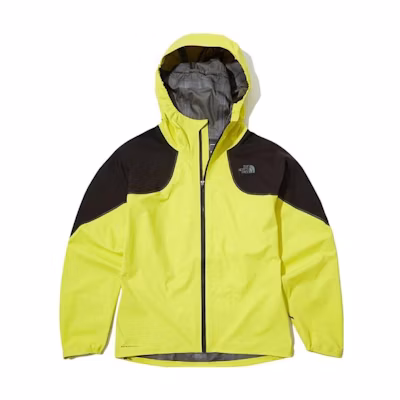 TNF Yellow Zip-Up Hoodie Jacket with Logo Print NJ2HL05A