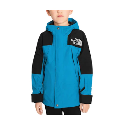 TNF Youth Blue Letter Printed Hooded Jacket NF0A55LU-D7R