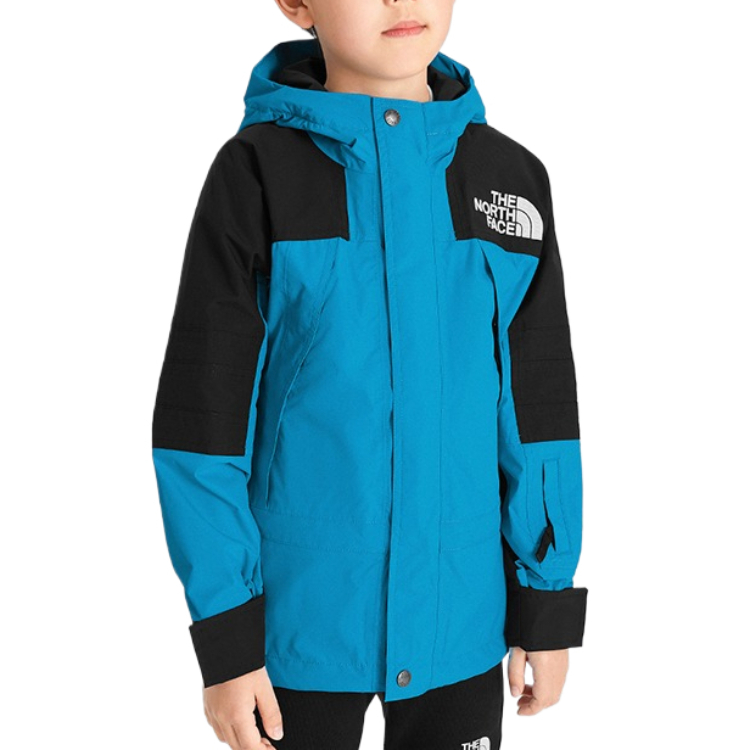 TNF Youth Blue Letter Printed Hooded Jacket NF0A55LU-D7R 圖 3