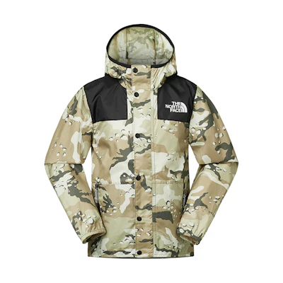 TNF Youth Camo Logo Embroidered Outdoor Hooded Jacket - Green NF0A46I3-9BN