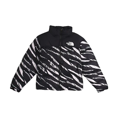TNF Zebra Pattern Asian Edition Down Parka Black Unisex Winter Coat NF0A5AXQ-Y3F